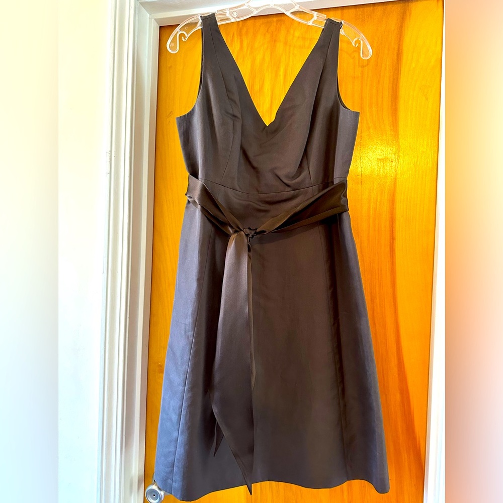 J Crew cotton cocktail/bridesmaid dress chocolate brown size 12P